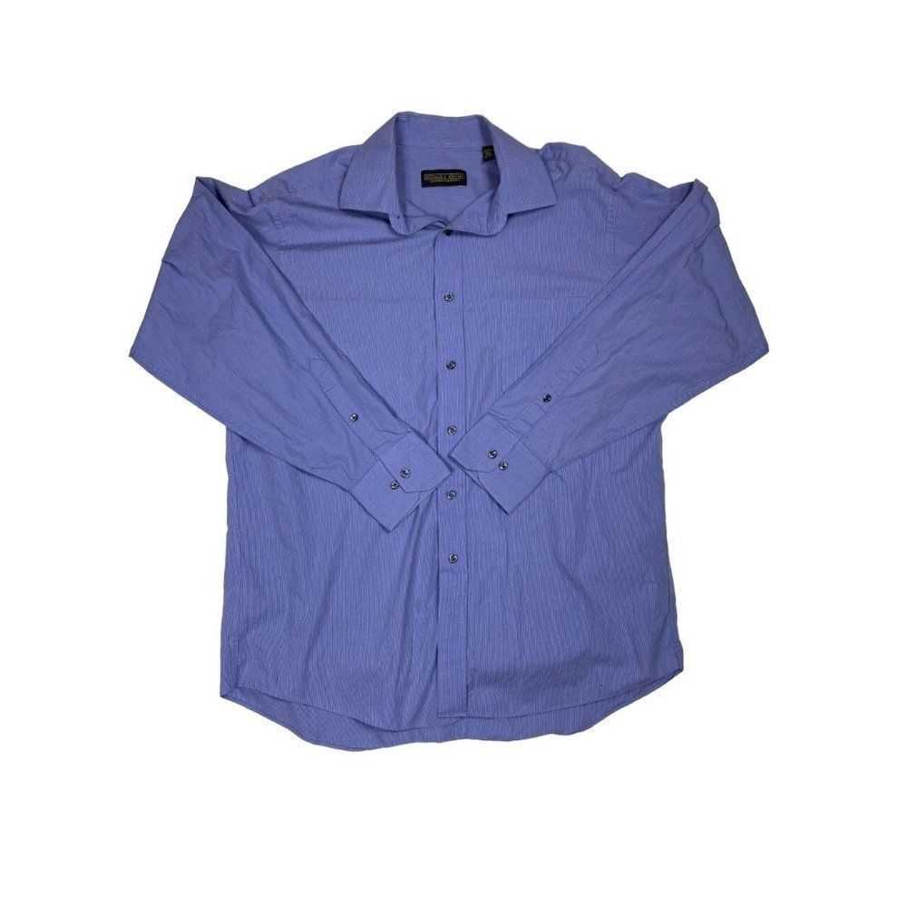 Donald J Trump 100% Cotton Blue Long Sleeve Button Down Men's Sz L